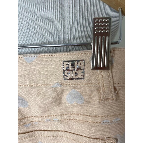 Flip Side Women’s Pants Reversible Skinny Solid and Heart Print Size 4 x 30 - Picture 6 of 7